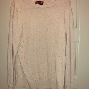 Beige Sweater with gold beads